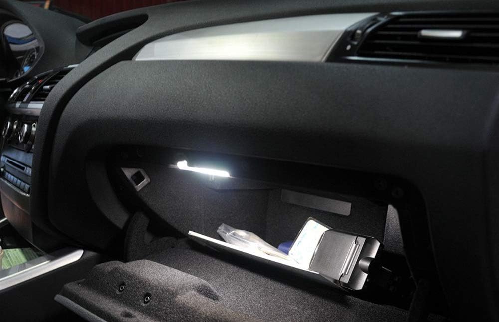 iJDMTOY Xenon White LED Compartment Glove Box or Footwell Lights Compatible with Volkswagen Jetta GTI Altas CC Eos, Powered by 3W 18-SMD LED Lights, Replace OEM Incandescent Lamps