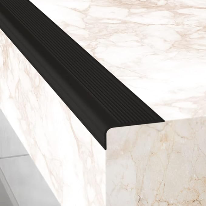 Rubber Bond Stair Edge Protector 36x2x1 inch Anti-Slip Stair Corner Trim Rubber - Image 6