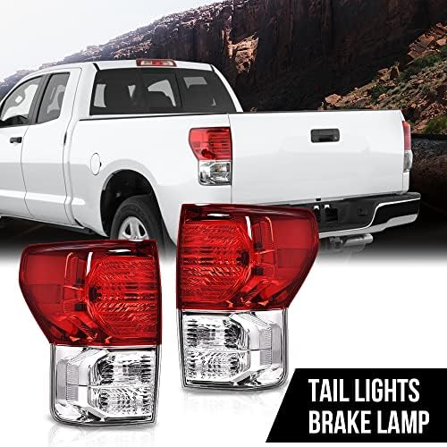 G-PLUS Tail Lights Assembly Compatible with Toyota Tundra 2007-2013,Rear Brake Tail Lamps w/Wiring Harness,Driver Left & Passenger Right Luces Traseras, Faros Traseros, Luces Traseras