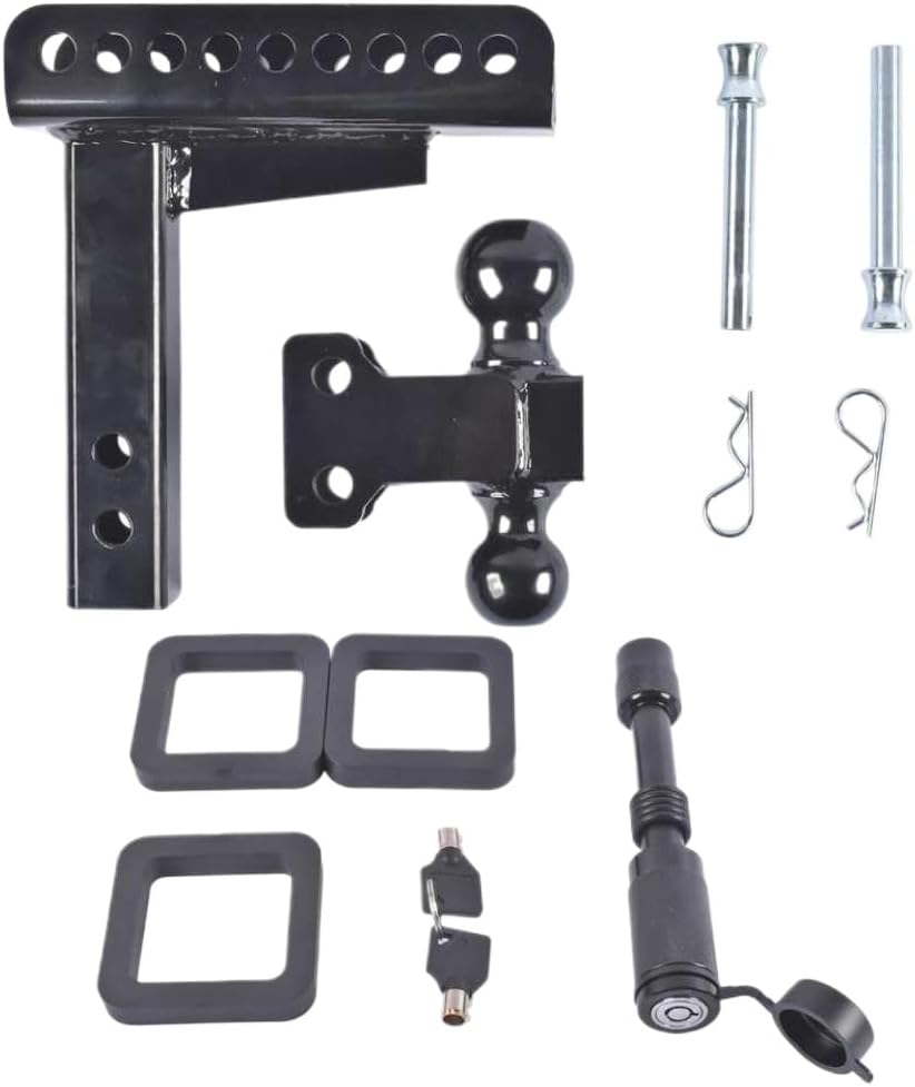 Adjustable Carbon Steel Trailer Hitch for 2 Inch Receiver Compatible with Heavy Trucks RVS