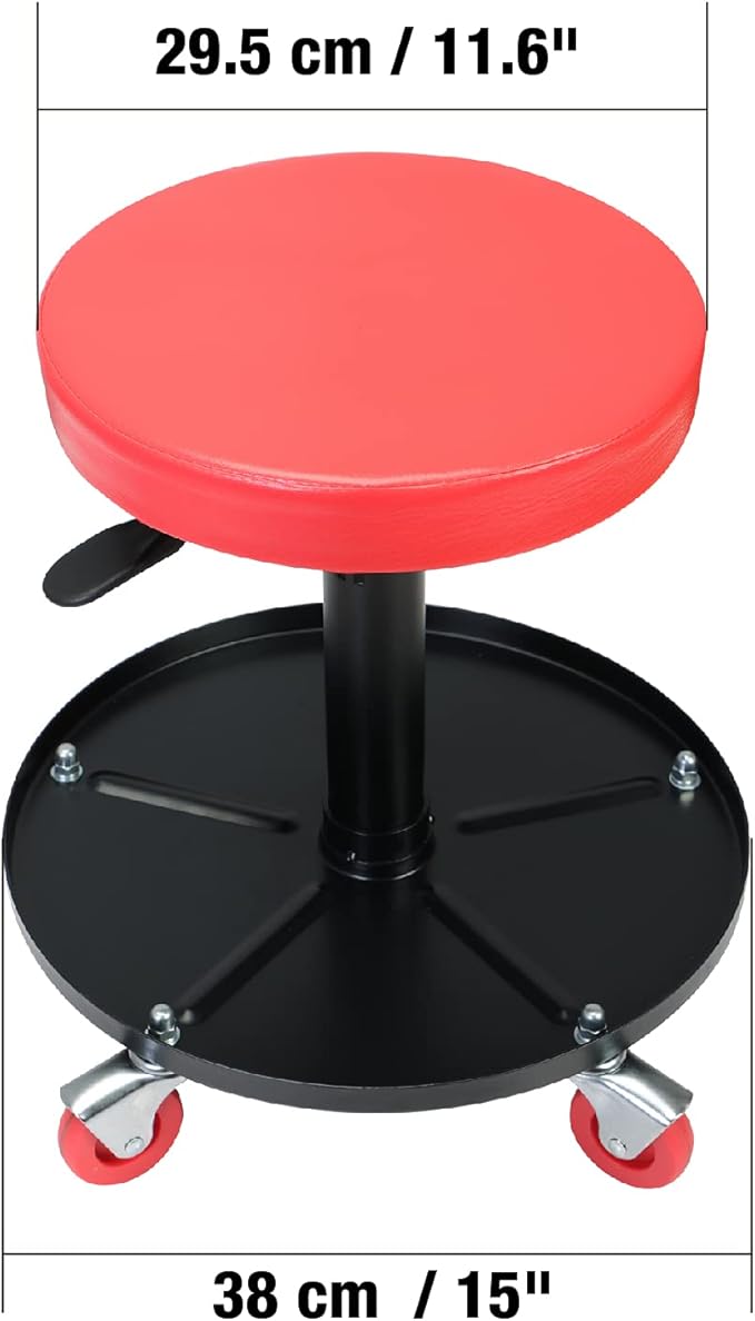 BIG RED ATRHL6201R Torin Heavy Duty Rolling Pneumatic Creeper Garage/Shop Seat: - Image 3