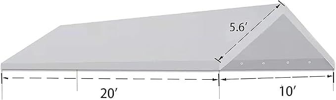 10' x20' Upgraded Carport Replacement Canopy Cover - Image 2
