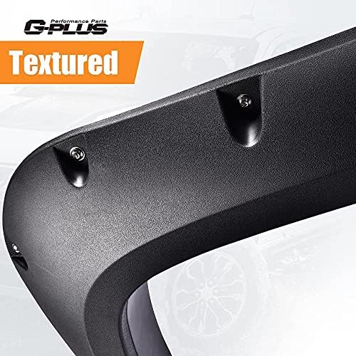 G-PLUS Fender Flares Wheel Flares Textured Pocket Rivet | Compatible with 99-06 Chevy Silverado GMC Sierra 1500 2500 3500 & HD (07 Classic models Only) Only Fit Fleetside 78.0"
