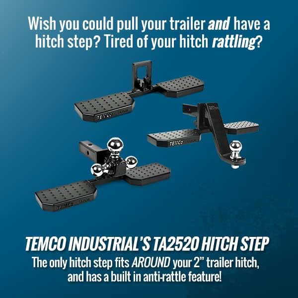 TEMCo Universal 2" Trailer Hitch Step - Keep Your Trailer Hitch Installed