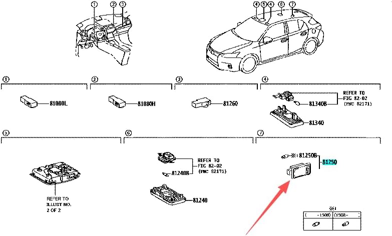 81330-58010 81330-0e010 Luggage Compartment Lamp Assy For:scion xb,prius,prius(plug-in hbd),prius v,ct200h,scion tc,venza,rx450h/350(jpp),highlander(nap),nx series,sienna,rav4(jpp),rav4,land cruiser