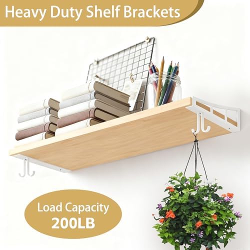 decorative shelf brackets 10 inch heavy duty floating, side view