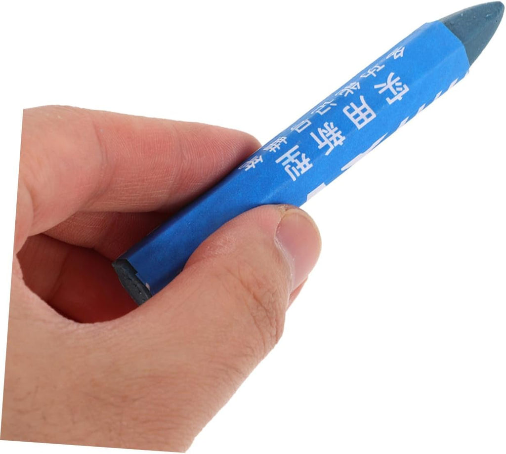 Luxshiny 6-pack Wax Marker Pens for Car Tires, Waterproof Tire Marking Pens for Repairs, Blue, Automotive Use