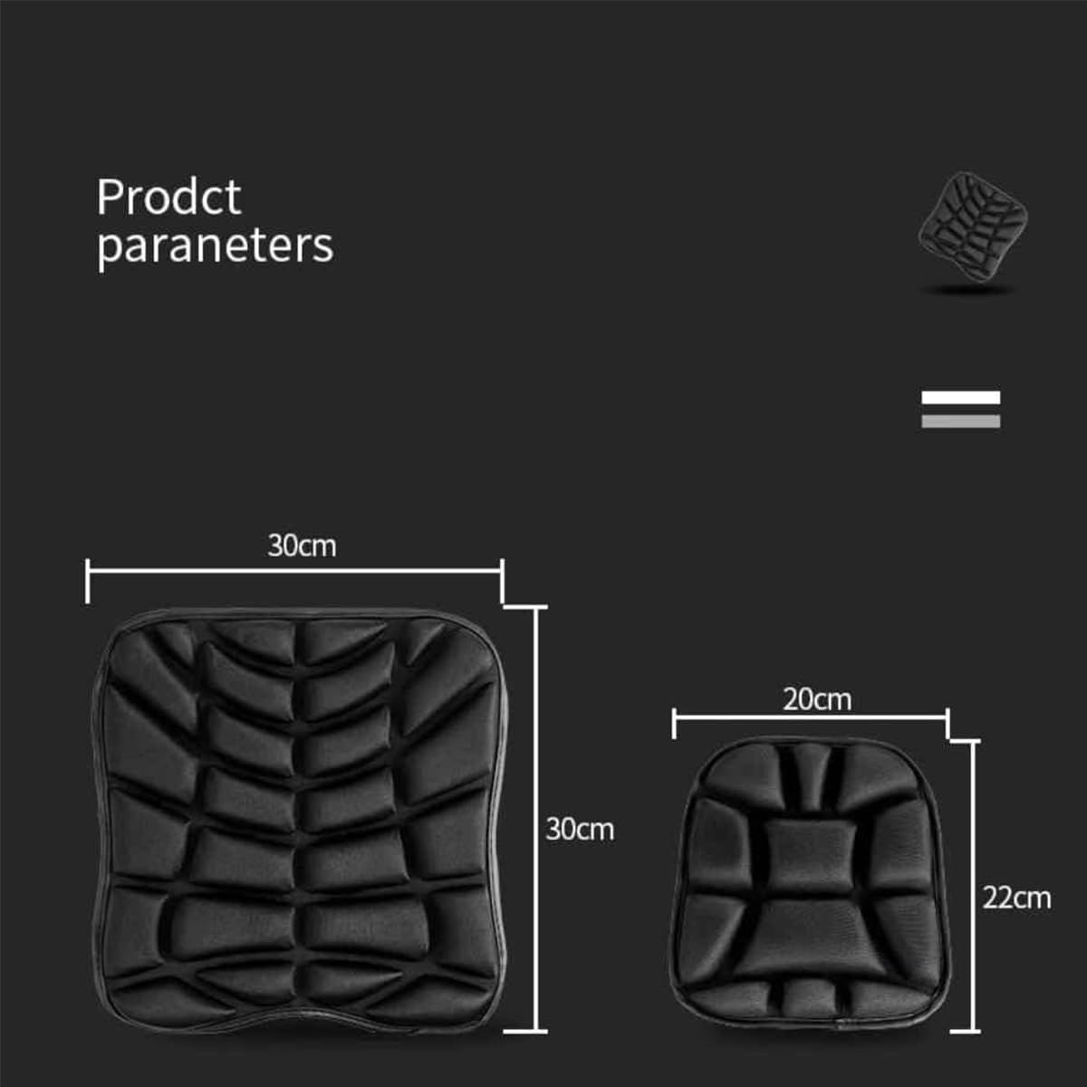 Motorcycle Seat Cushion 3D Air Pad for CF Moto Papio 125 2021–2026, Shock Absorbing Breathable Seat Cover for Long Rides, Comfort Driver & Passenger Anti-Slip Cushion