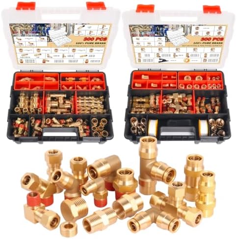 cheemuii 300 pcs brass dot air line fittings, view 9