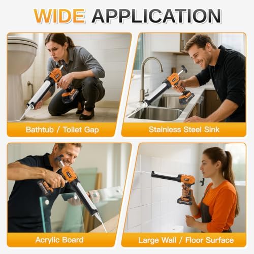 this hill cordless electric caulk gun, 10oz dripless, package contents