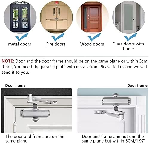 marie automatic door closer,size 3 adjustable closing speed, side view