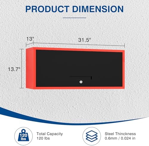 fesbos metal storage cabinet black&red wall cabinets with, close-up detail