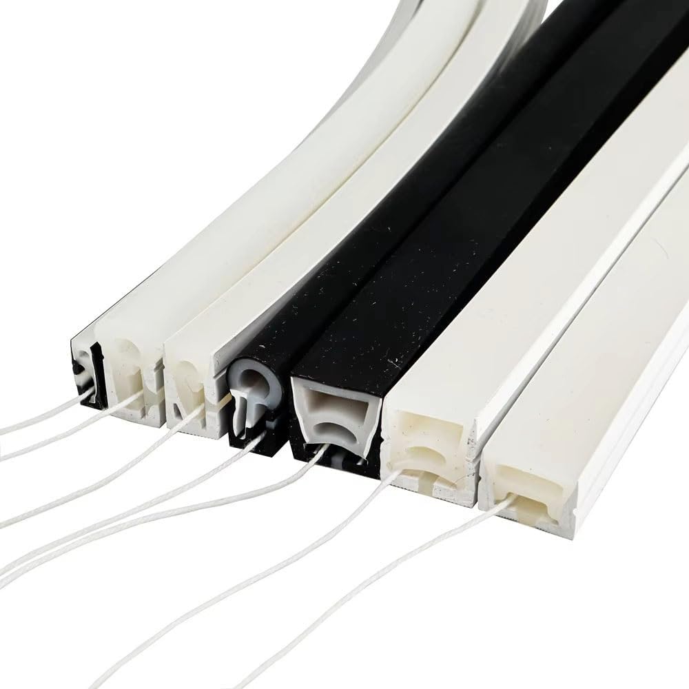 Waterproof Flexible LED Neon Silicone Tube - Outdoor Decoration Light Strip Housing, 1-5m Length, No Light Spots