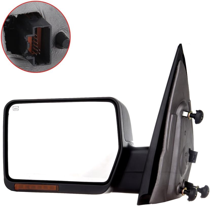 Driver Side Heated Towing Mirrors Fits 2004 2005 2006 for Ford for F150 Pickup Truck, Power Adjusted View Mirror with Turn Signal Indicator
