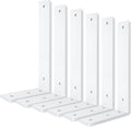 white floating shelf bracket 12 inch, 6 pack, main product view