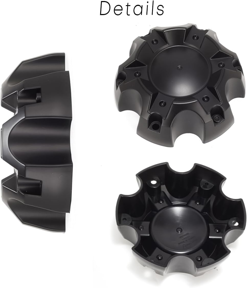 5.55in Wheel Center Caps for Ballistic Center Hubcaps, 4 Pack Matte Black Color Center Cover Replacement, 6 lugs