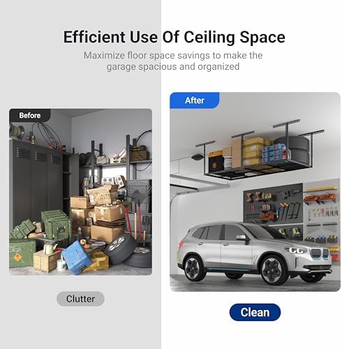 fleximounts 3x8 overhead garage ceiling storage rack organization, package contents