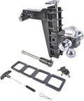 Adjustable Trailer Hitch 2.0 Inch Receiver 8 Inch Drop 17000 Lbs Capacity