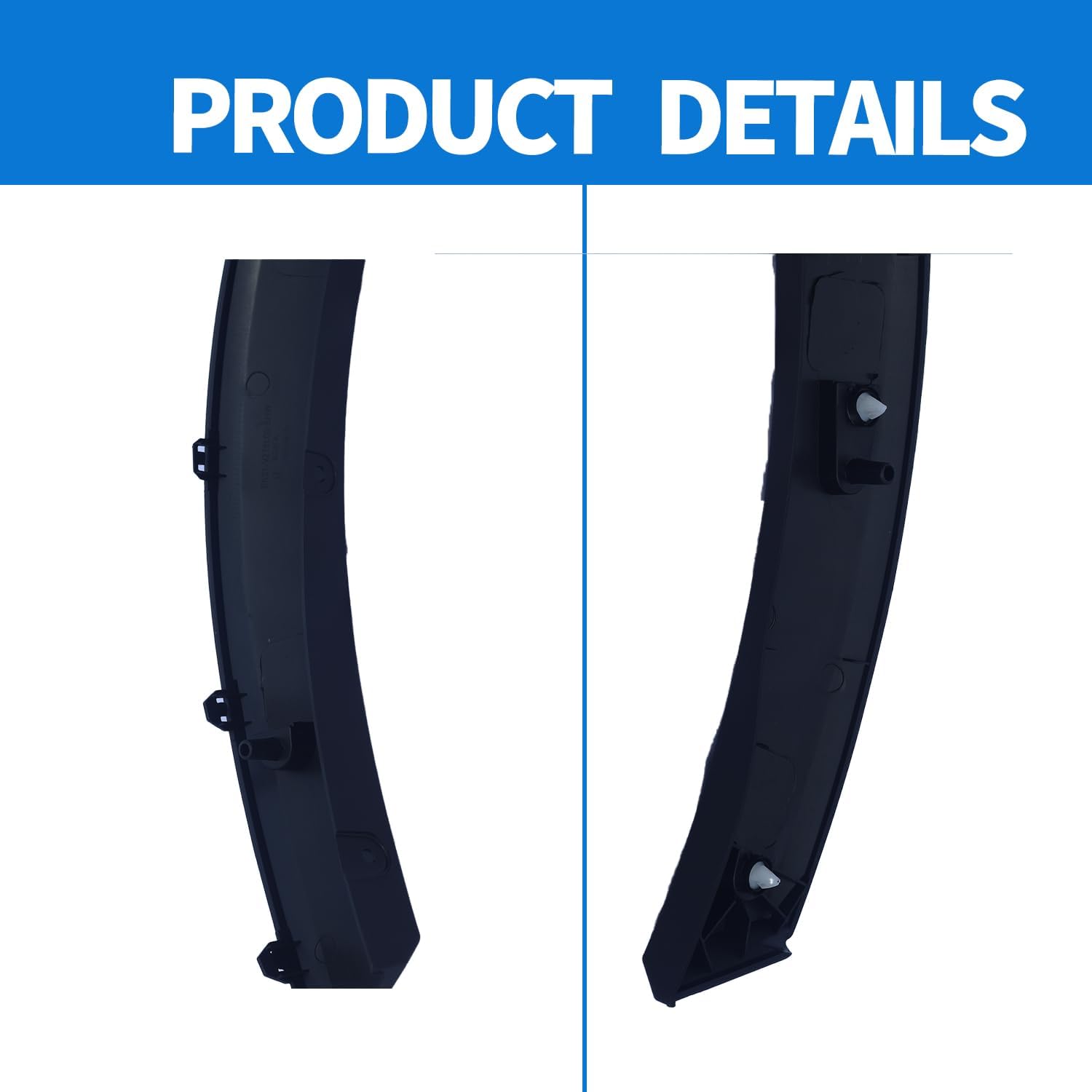 Passenger Right Side Fender flare Molding for 2015-2023 Transit 150 250 350, Deflector Wheel Arch Trim Accessories, Replace OEM # BK3Z61278L00BB, FO1291134C, Black, 1PC