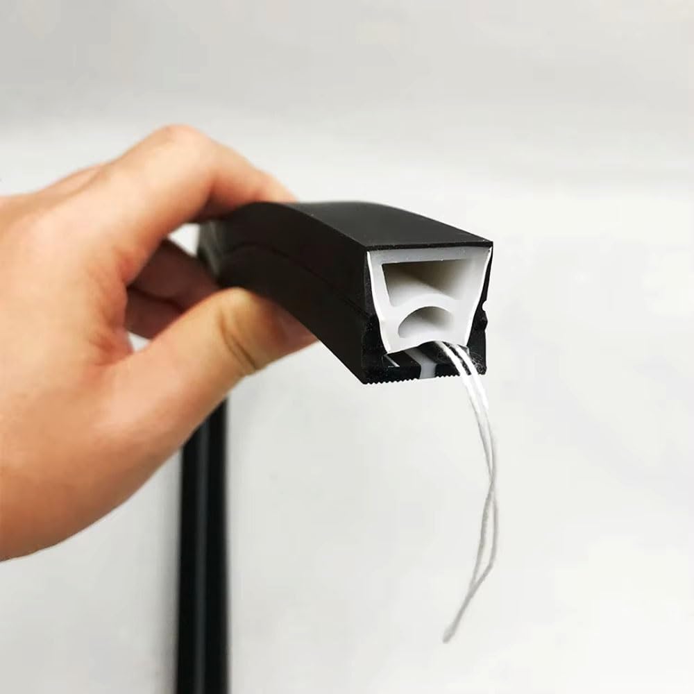 Black Neon LED Strip Light Cover - Flexible Silica Gel Tube (1/2/3/4/5/10M) - Waterproof & Light Blocking