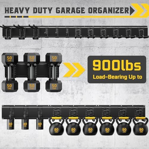 64" garage wall tool organizer, 900 lbs heavy, close-up detail