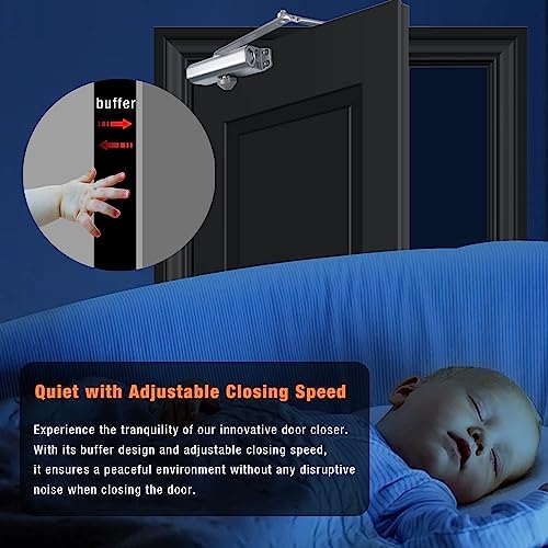 ougourim door closers commercial heavy duty automatic door, front angle view
