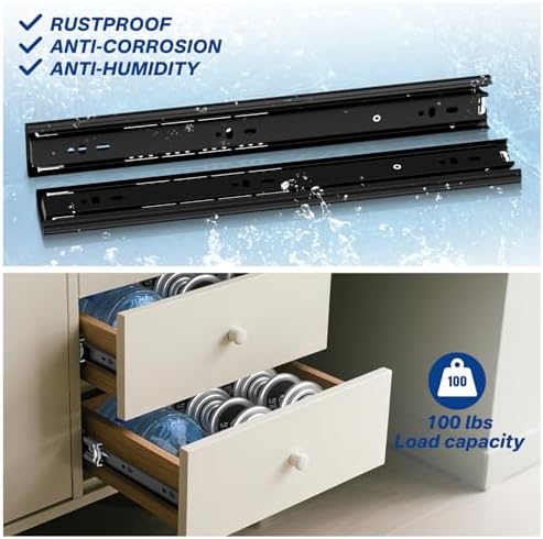 black heavy duty drawer slides 14 inch 10 showing dimensions