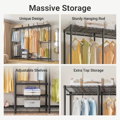 vipek v40 heavy duty clothes rack, modular closet shown in use
