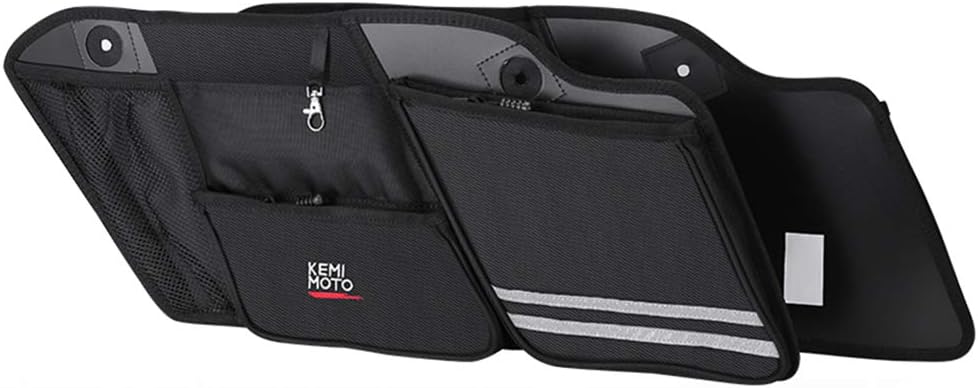 KEMIMOTO Saddle Bags Organizers 2 Pack for 1993-2013 Road Glide Street Glide Road King Saddlebag Organizers