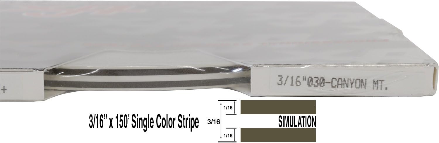 Universal TFX 0003030 - Auto Customizing Dual Pinstripe - 3/16" x 150' (1/16" Stripe, Gap, Then Stripe) - 030-Canyon Metallic