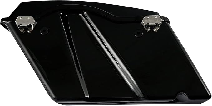 XFMT Vivid Black Hard Saddlebags Saddle Bags Trunk Black Latches W/Black - Image 5