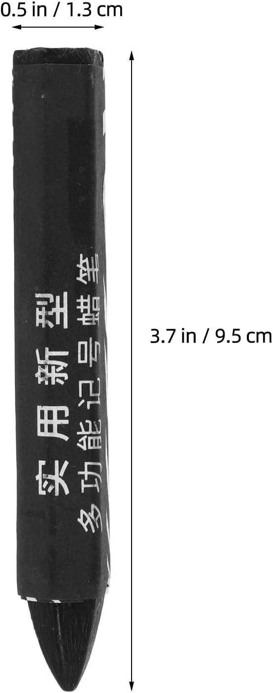 PRETYZOOM 6pcs Black Tire Marker Pens for Car Tire Repair Long-lasting Wax Material with Easy to Carry Design and Maintenance