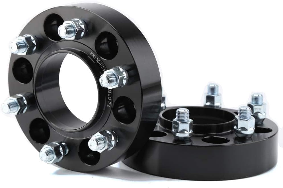 KSP 6x135 to 6x135 Wheel Spacers for F150, 1.5in 38mm Hubcentric 6 Lug Wheel Adapters for 2015-2026 F150 Expedition,Navigator with M14x1.5 Studs and 87.1mm Hub Bore, 4pcs Black