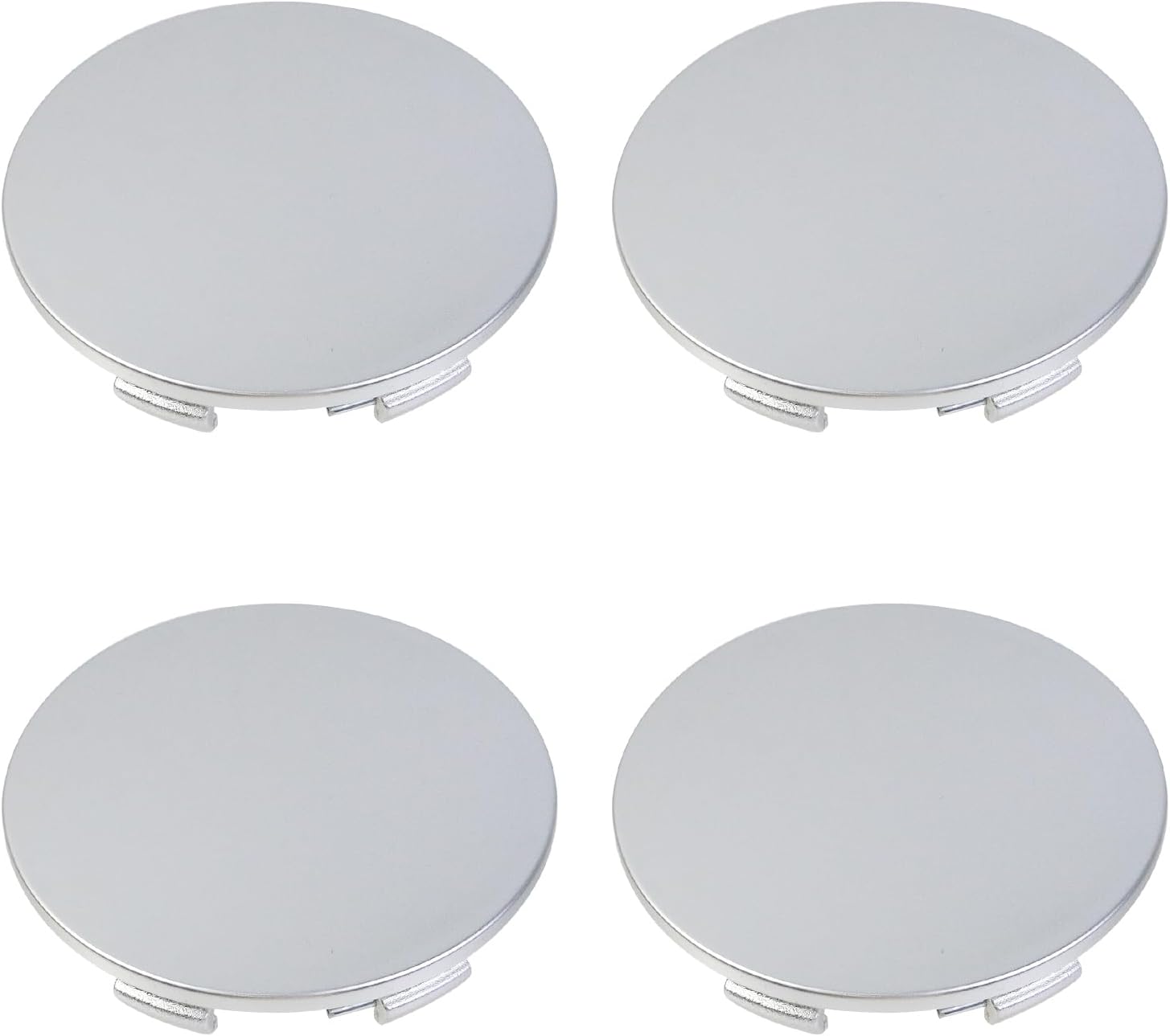 Modengzhe Wheel Center Caps,65mm Wheel Rim Hub Cover 63mm Lug to Lug w Matte Silver ABS Base,Silver,Pack of 4