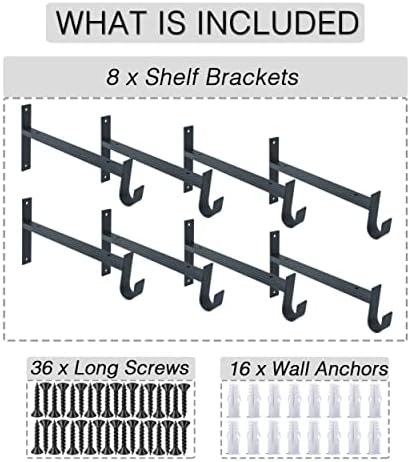 ovov closet rod bracket heavy duty 10 inch shown in use