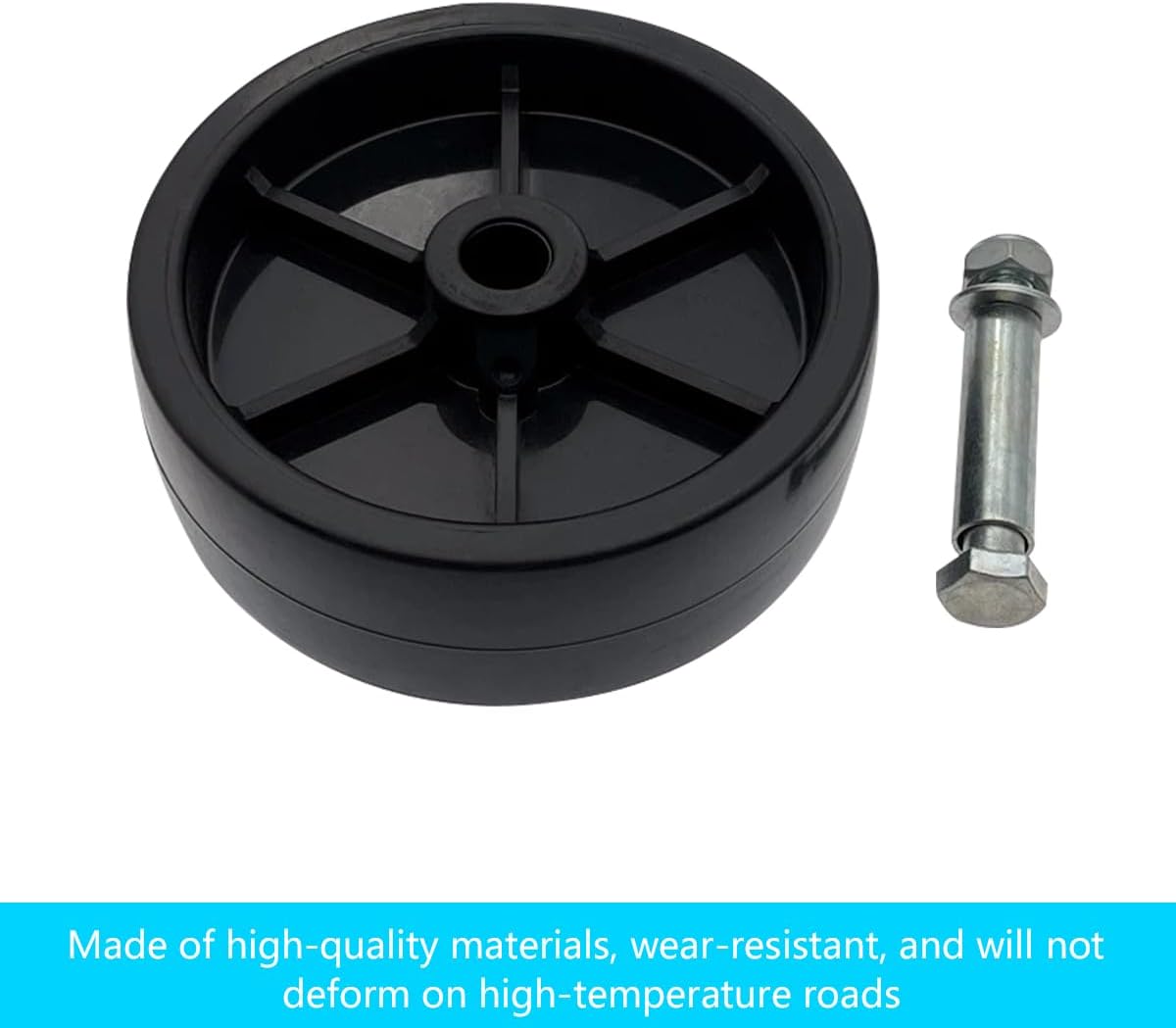 Trailer Jack Caster Wheel, 6 Inch Trailer Tongue Jack Wheel with 1200LB Load Capacity, Utility Replacement Parts Accessories, Suitable for Hitch Camper RV