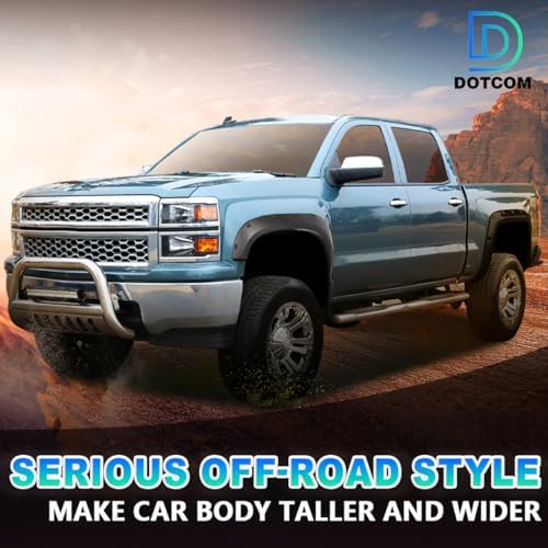 DOTCOM Fender Flares 4PCS Fit Ford F250 F350 Super Duty 2011-2016 Black | Smooth Pocket Rivet Style,Fit 2011-2016 Ford F250 F350 Super Duty(81.8" / 98.0" bed),Not fit Dually & Flareside models