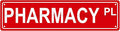 PHARMACY PL Space Metal Tin Street Sign Bar Cafe Garage Cave Home Room Wall by Unknown