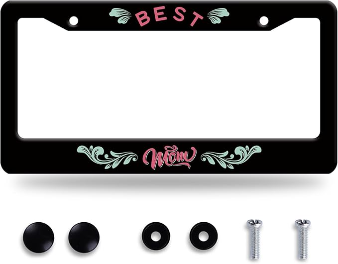 Best mom License Plate Frame Love mom License Plate Frames Stainless Steel by BRAGHRTED