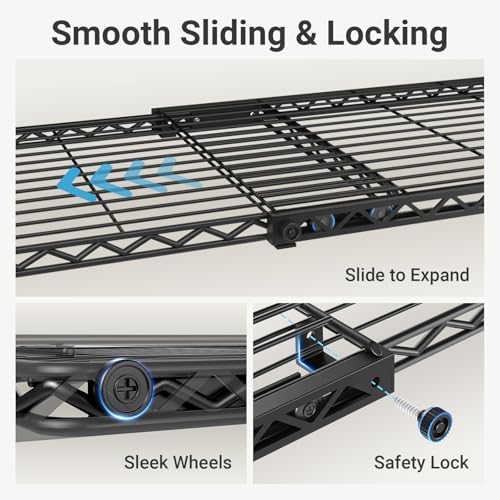 vipek x3 expandable heavy duty clothes rack closet showing dimensions