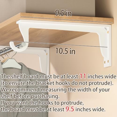 10inch closet rod support bracket heavy duty 400lbs, close-up detail