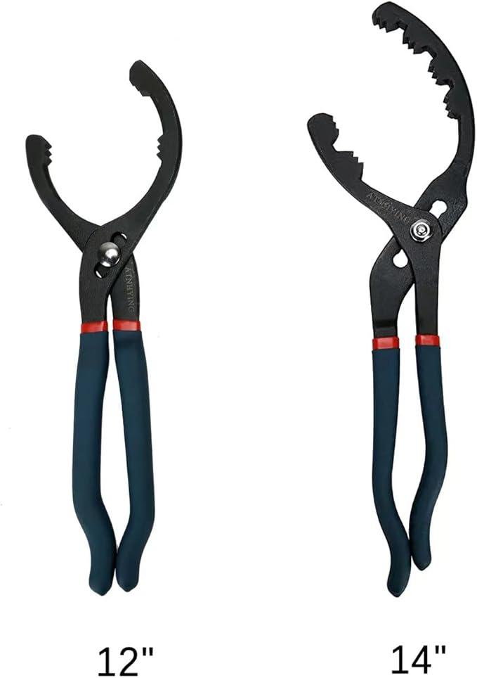 Oil Filter Wrench Set, Oil Filter Removal Tool, No Slipping (2pcs)