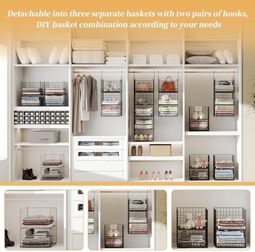 yuyetuyo 5 tier closet hanging organizer and storage, package contents