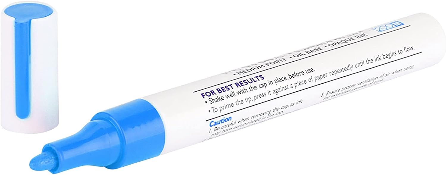 Qqmora Car Tire Paint Pen, Marking Pen Car Tire Paint Pen Not Easy to Fade Drying Tire Paint Pen (Blue),car paint supplies