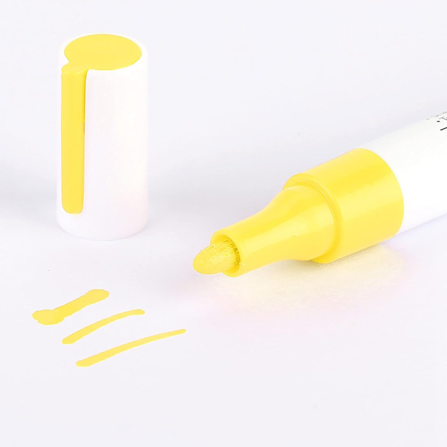 Tbest Car Tire Paint Pen Yellow Professional Marking Pencil | Lasting Yellow Pigment, , Easy Application, Suitable Rubber Tires, Single Pen Pack