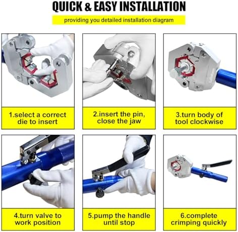 hydraulic ac hose crimper kit 71500 with snap-on, close-up detail