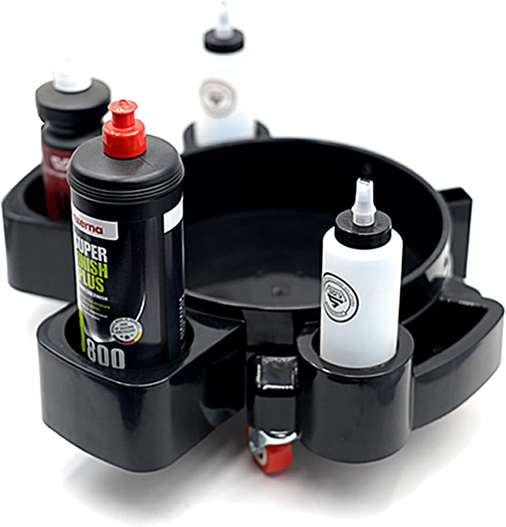 LCGP Bucket Dolly 5 Gallon Car Wash Professional Detailing Bucket Dolly with Heavy Duty Wheel Casters, Black