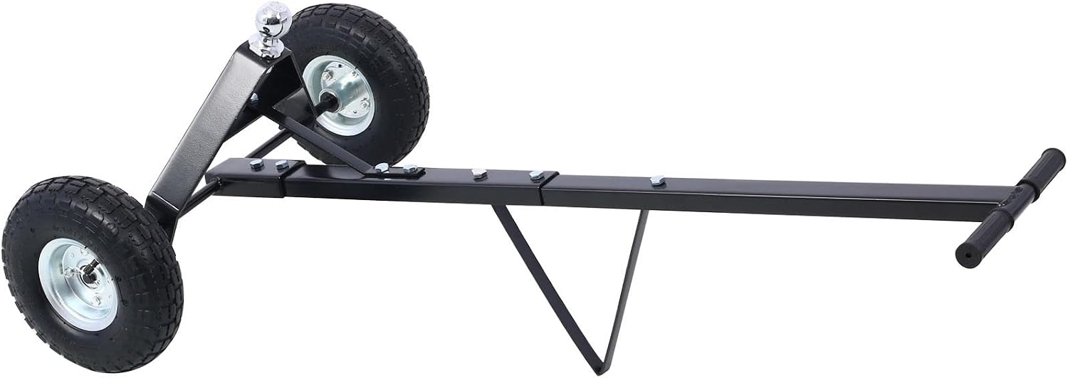 600 Lbs Capacity Trailer Dolly with 1-7/8'' Hitch Ball and 10'' Pneumatic Tires for Moving Car RV Boat Trailer, Black
