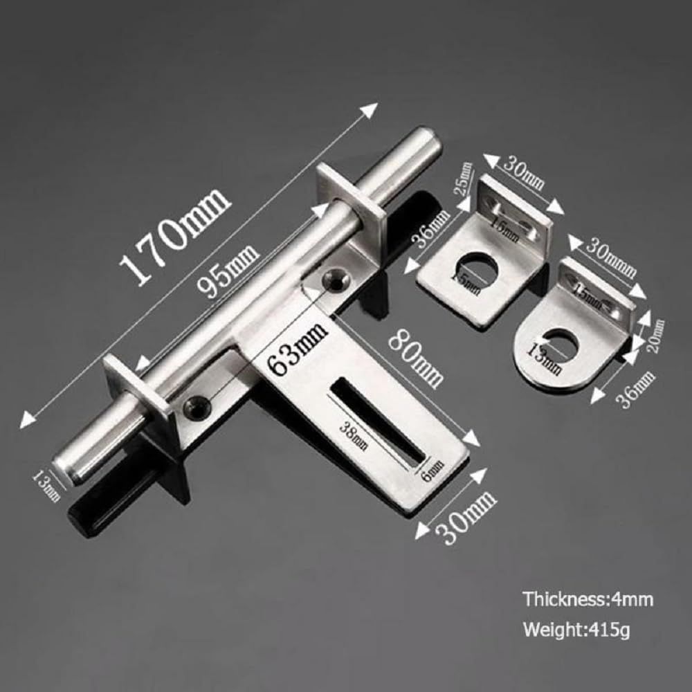 dingchi sliding bolt gate latch, safety lock bolt shown in use