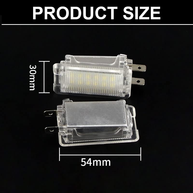 Led Footwell Luggage Trunk Interior Light Glove Box Lamp Compatible with Opel Kadett E-BJ Omega Senator Astra Corsa Insignia A-BJ 2008-2017(2pcs LED Lights)